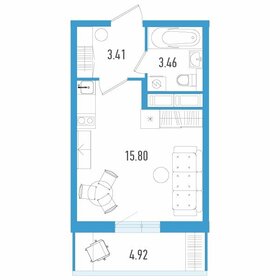 24 м², квартира-студия 4 600 000 ₽ - изображение 48