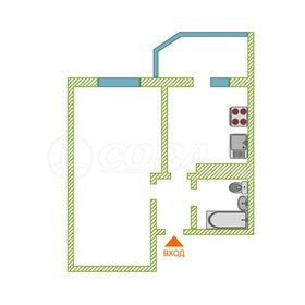 Квартира 30,2 м², 1-комнатная - изображение 1