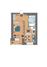 37,1 м², 1-комнатная квартира 7 330 000 ₽ - изображение 17