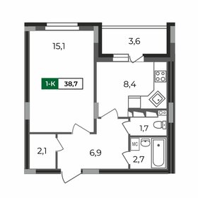 37,9 м², 1-комнатная квартира 3 600 500 ₽ - изображение 21