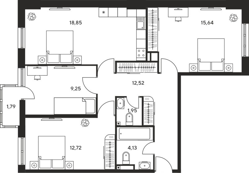 76,2 м², 3-комнатная квартира 10 710 000 ₽ - изображение 1