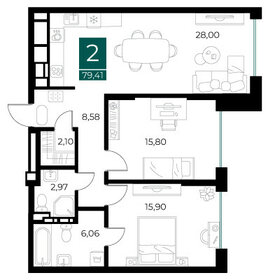 78,1 м², 2-комнатная квартира 12 492 800 ₽ - изображение 31