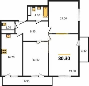 Квартира 80,3 м², 3-комнатная - изображение 5