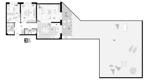 Квартира 221,8 м², 3-комнатная - изображение 2