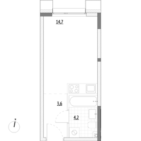 Квартира 22,5 м², студия - изображение 2