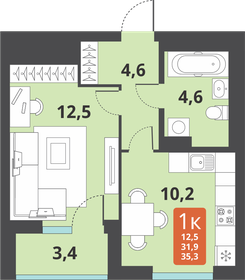 34 м², 1-комнатная квартира 6 000 000 ₽ - изображение 121