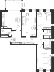 Квартира 98,9 м², 3-комнатная - изображение 1