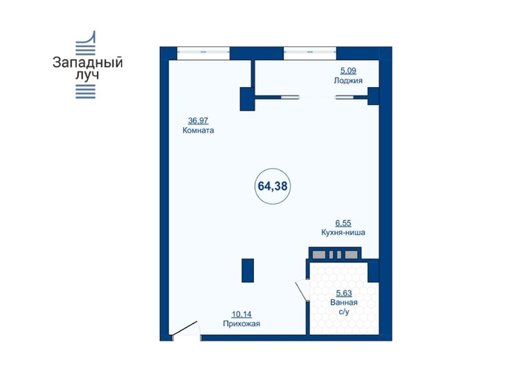 64,5 м², 2-комнатная квартира 11 864 320 ₽ - изображение 1