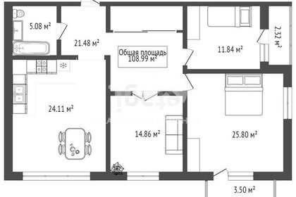 Квартира 108 м², 3-комнатная - изображение 1