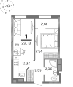 Квартира 29,2 м², 1-комнатная - изображение 1