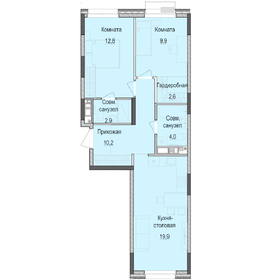 Квартира 62 м², 2-комнатная - изображение 1