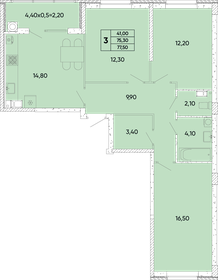 75 м², 3-комнатная квартира 8 062 500 ₽ - изображение 25