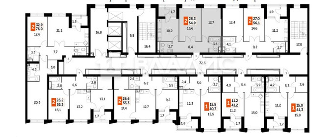 Квартира 54,9 м², 2-комнатная - изображение 1