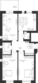 85,3 м², 3-комнатная квартира 10 064 220 ₽ - изображение 34