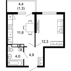 34 м², квартира-студия 15 200 000 ₽ - изображение 61