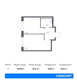 Квартира 35 м², 1-комнатная - изображение 1