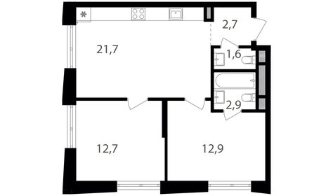 55,5 м², 2-комнатная квартира 19 058 700 ₽ - изображение 64