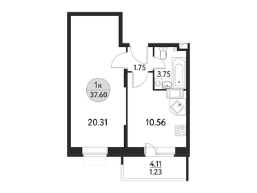 36,8 м², 1-комнатная квартира 6 050 000 ₽ - изображение 25