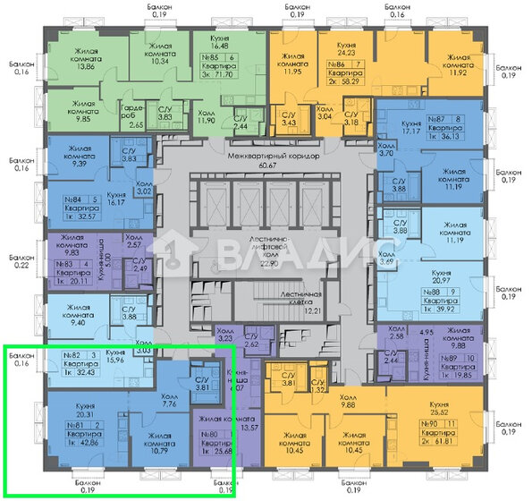 43 м², 1-комнатная квартира 16 200 000 ₽ - изображение 1