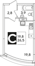 24,3 м², квартира-студия 3 250 000 ₽ - изображение 73