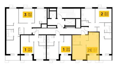 37,7 м², 2-комнатная квартира 8 279 210 ₽ - изображение 81