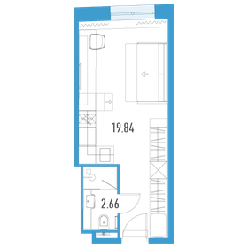 Квартира 22,5 м², студия - изображение 1