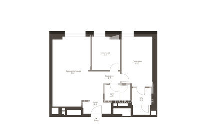 Квартира 68,2 м², 3-комнатные - изображение 2