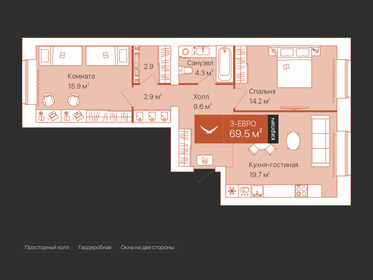 65,9 м², 2-комнатная квартира 8 680 000 ₽ - изображение 1