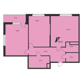 Квартира 78,1 м², 3-комнатная - изображение 3