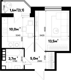 Квартира 33,8 м², 1-комнатная - изображение 1
