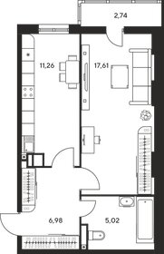 Квартира 45,1 м², 1-комнатная - изображение 1