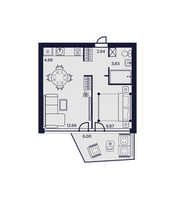 41,2 м², 2-комнатная квартира 7 614 600 ₽ - изображение 12