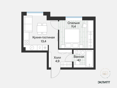 31,4 м², 1-комнатная квартира 5 570 000 ₽ - изображение 23