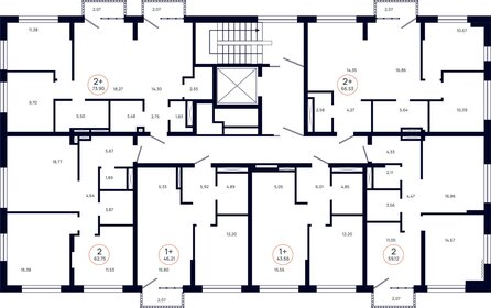 72,6 м², 2-комнатная квартира 10 198 000 ₽ - изображение 18