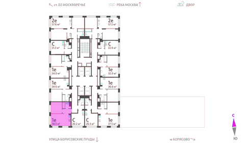 38,2 м², 1-комнатная квартира 15 275 759 ₽ - изображение 9