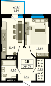 37,6 м², 1-комнатная квартира 5 117 680 ₽ - изображение 19