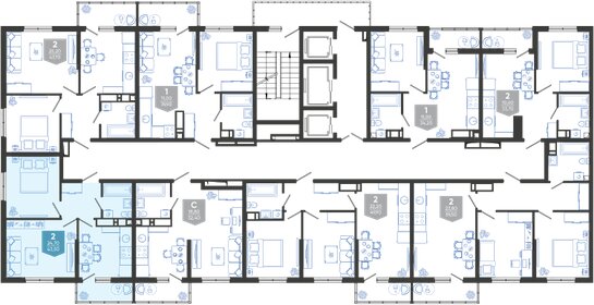 39 м², 2-комнатная квартира 7 200 000 ₽ - изображение 39