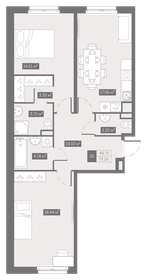 75 м², 3-комнатная квартира 9 950 000 ₽ - изображение 156