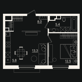 41,4 м², 1-комнатная квартира 18 200 000 ₽ - изображение 35