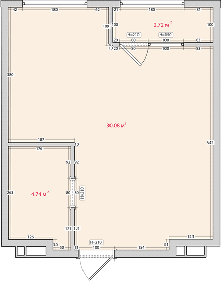 35,4 м², 1-комнатная квартира 5 419 740 ₽ - изображение 1