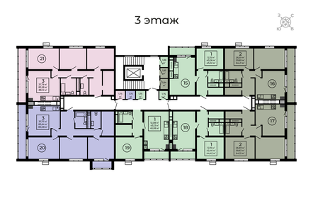 88,1 м², 3-комнатная квартира 13 237 756 ₽ - изображение 20