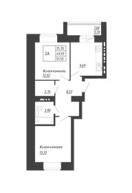 58 м², 2-комнатная квартира 5 350 000 ₽ - изображение 43