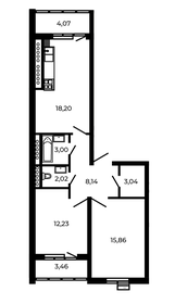 Квартира 66,3 м², 2-комнатная - изображение 1