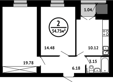 59,1 м², 3-комнатная квартира 5 290 000 ₽ - изображение 102