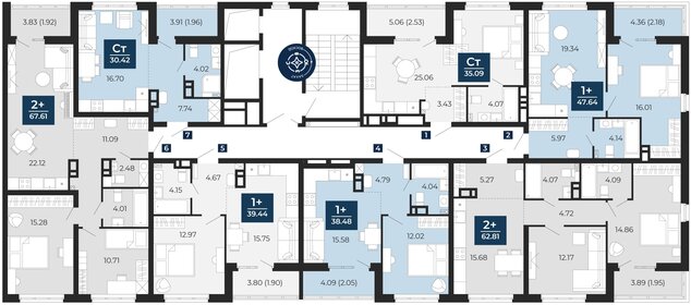 68,4 м², 3-комнатная квартира 7 329 280 ₽ - изображение 27