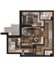 Квартира 86,8 м², 2-комнатные - изображение 1