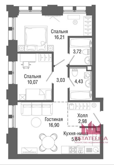 63 м², 2-комнатная квартира 22 500 000 ₽ - изображение 1