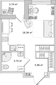 32,8 м², квартира-студия 7 501 175 ₽ - изображение 28
