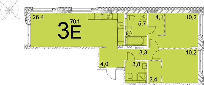 81 м², 3-комнатная квартира 8 200 000 ₽ - изображение 65