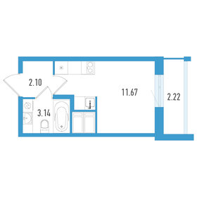 16,4 м², квартира-студия 3 000 000 ₽ - изображение 153